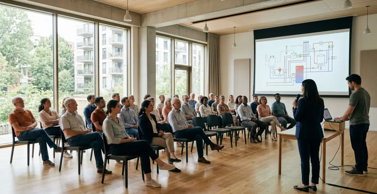 Assemblée générale de copropriété votant le changement du système de chauffage collectif